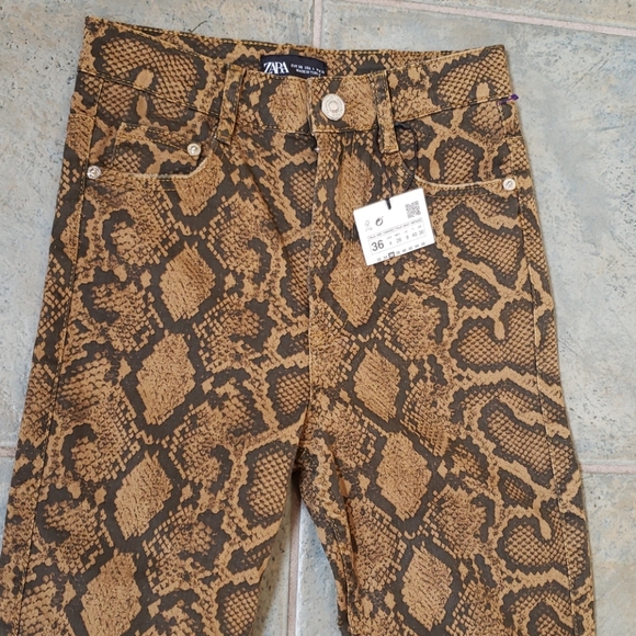 Zara Denim - Snake skin jeans Zara. Brand new with tags